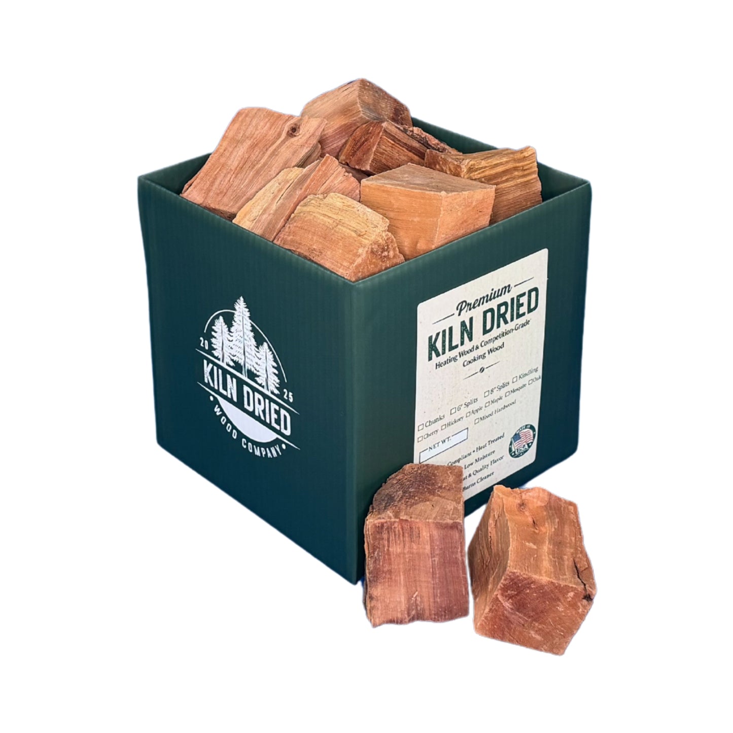 3" Cooking Wood Chunks – 729 cu in – Kiln Dried