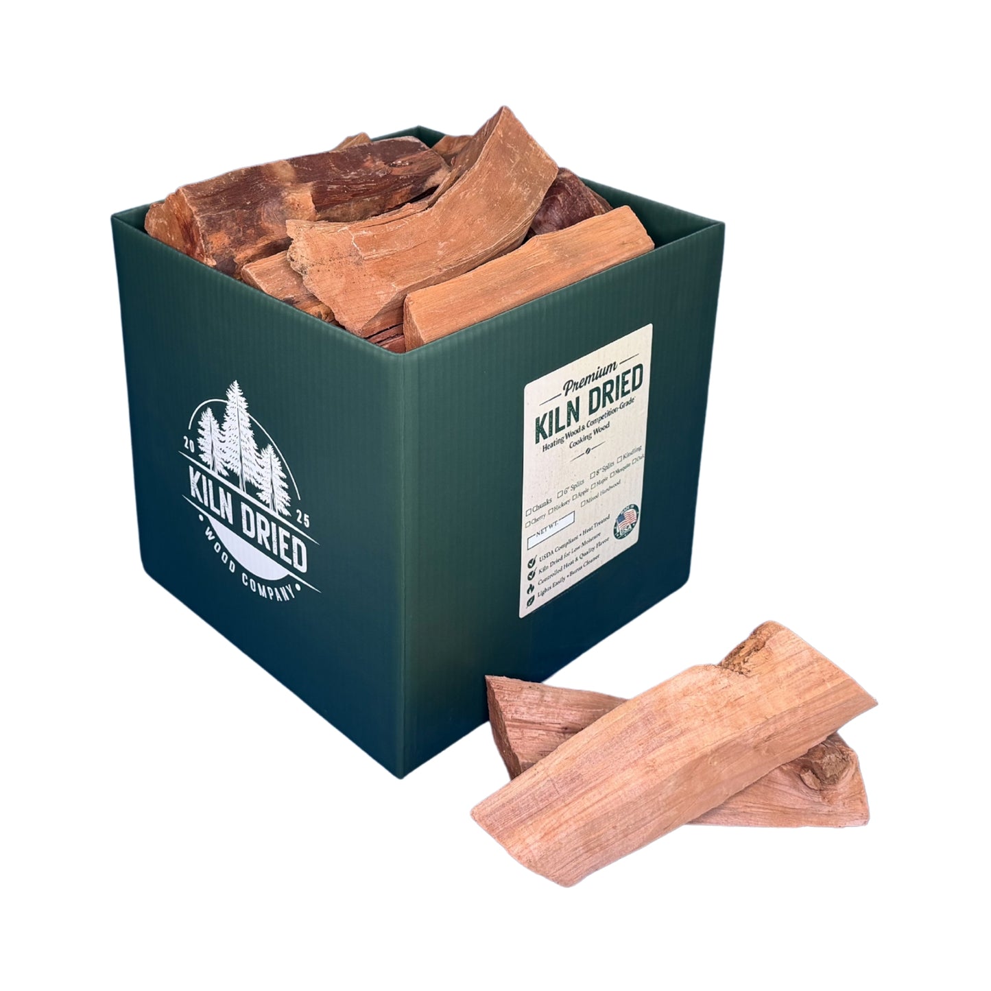 8" Mid-Size Cooking Splits – 1728 cu in (12x12x12 Box) – Kiln Dried