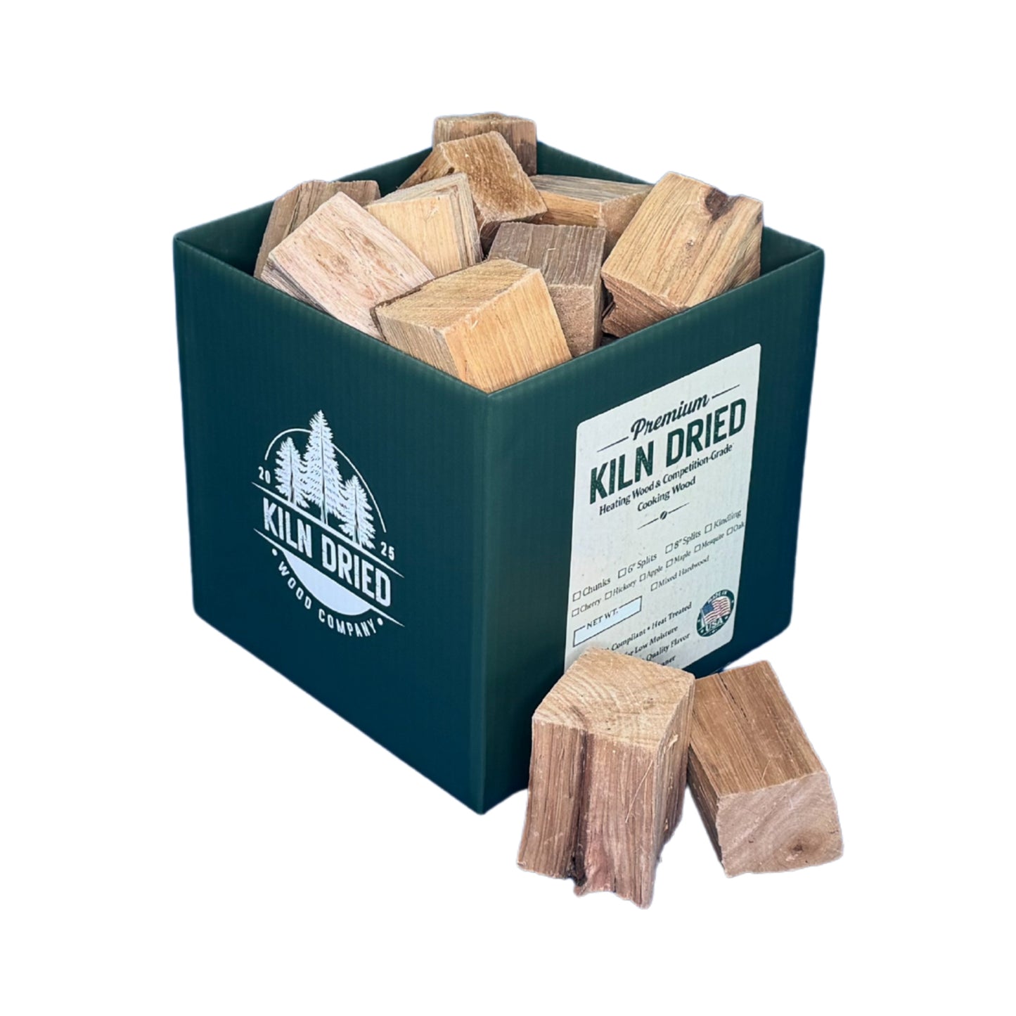 3" Cooking Wood Chunks – 729 cu in – Kiln Dried