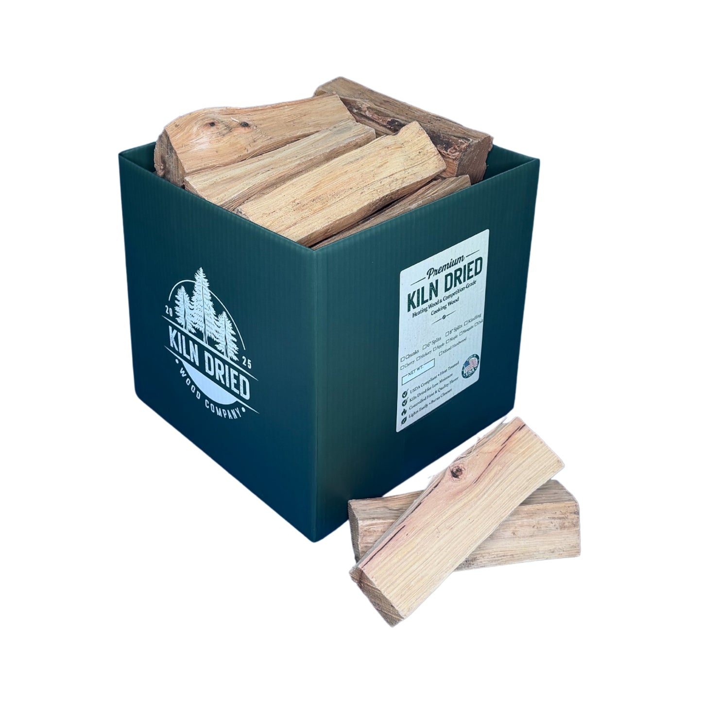 8" Mid-Size Cooking Splits – 1728 cu in (12x12x12 Box) – Kiln Dried