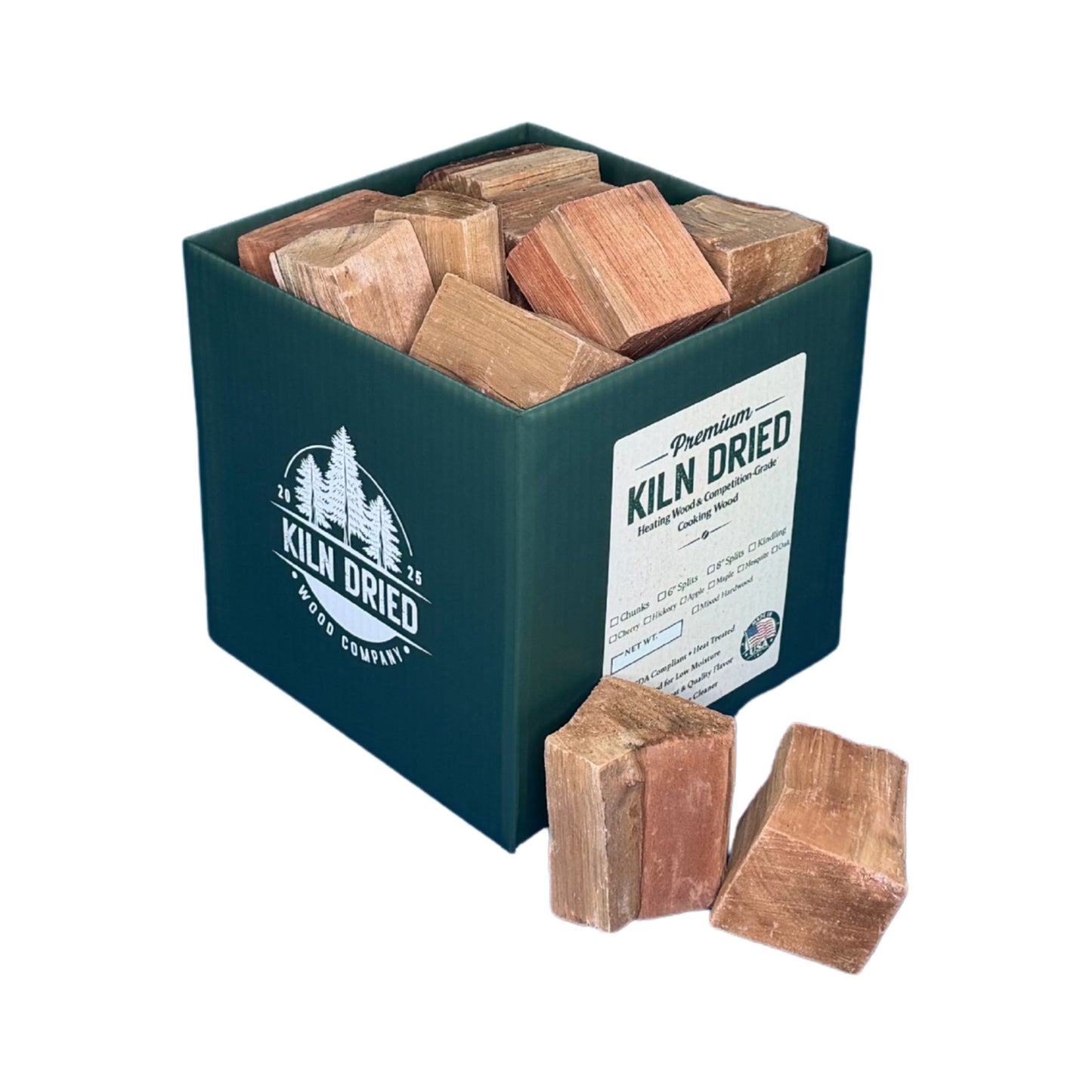 3" Cooking Wood Chunks – 729 cu in – Kiln Dried