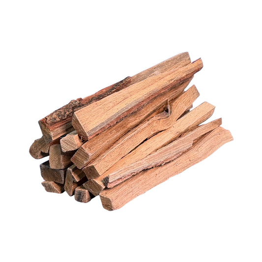 Close-up of mixed hardwood kindling sticks on white background for fast fire starting in fireplaces, wood stoves, fire pits, and outdoor cooking