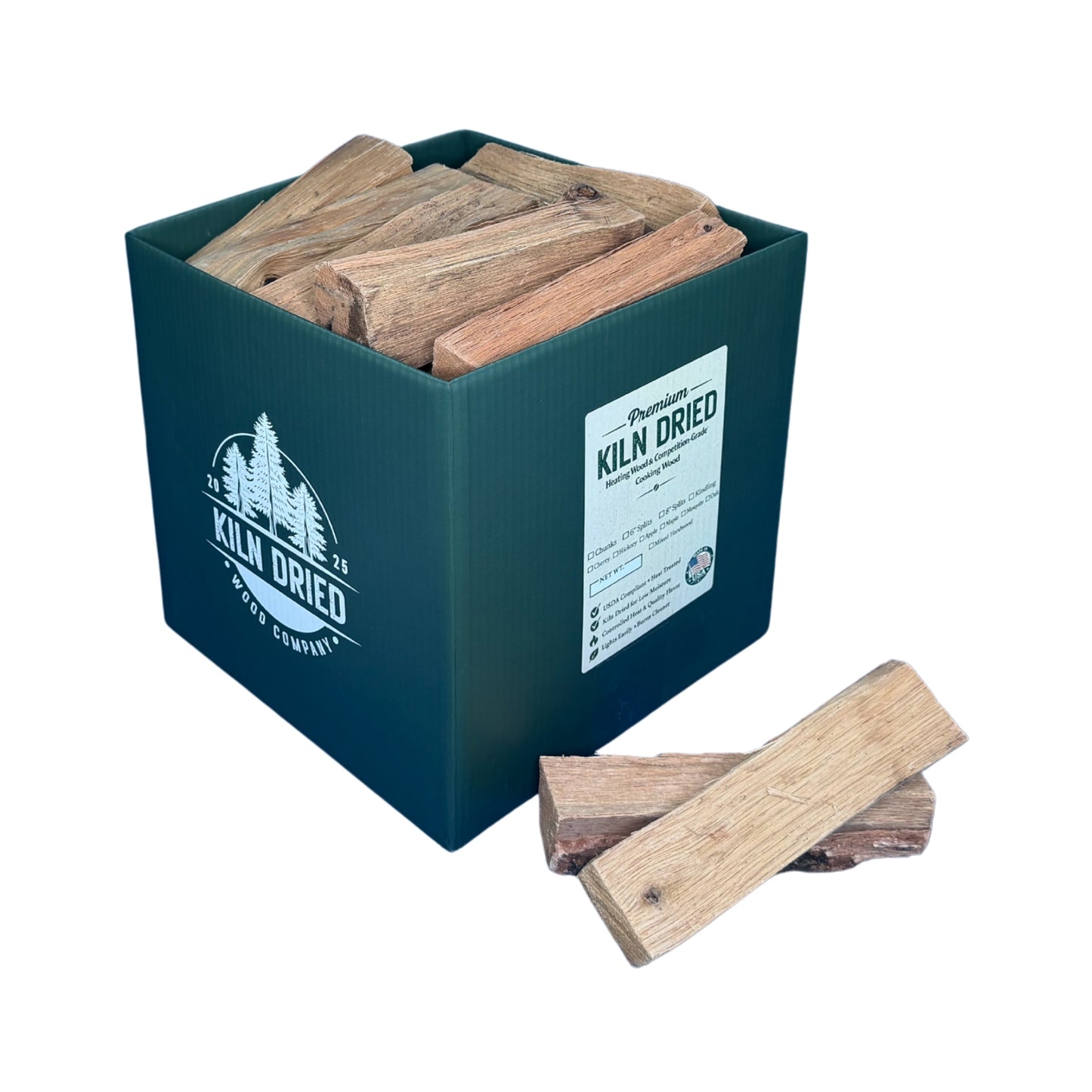 8" Mid-Size Cooking Splits – 1728 cu in (12x12x12 Box) – Kiln Dried